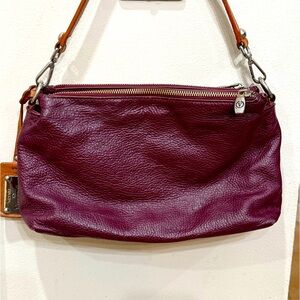 Vintage Valentina Leather Shoulder Bag - Made in Italy